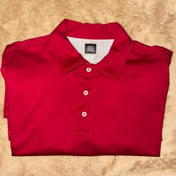 Saks Fifth Avenue 2XL Red Polo - Picture 1 of 2